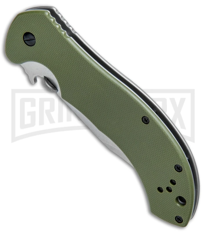 Kershaw Emerson CQC-10K Frame Lock Knife OD Green G-10 Stonewash 2 Kershaw Emerson CQC-10K Frame Lock Knife OD Green G-10 Stonewash - Image 2
