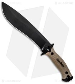 Kershaw Camp 10 Fixed Blade 10" Knife Machete Tan - Black -Grind worx Kershaw Camp 10 Machete Tan 1077TAN BHQ 80576 jr large