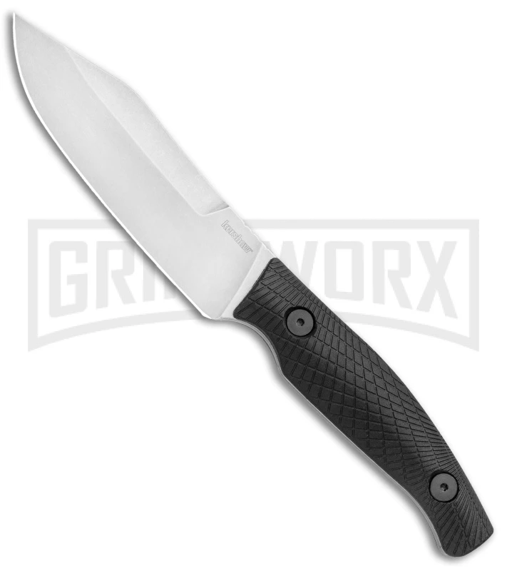 Kershaw Camp 5 Fixed Blade Knife Black FRN Stonewash Clip Point 1 Kershaw Camp 5 Fixed Blade Knife Black FRN Stonewash Clip Point