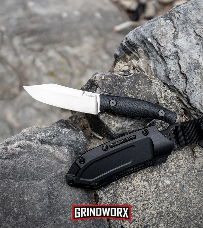 Kershaw Camp 5 Fixed Blade Knife Black FRN Stonewash Clip Point 4 Kershaw Camp 5 Fixed Blade Knife Black FRN Stonewash Clip Point - Image 4