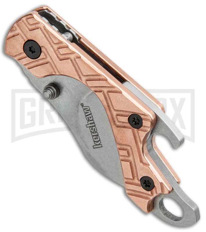 Kershaw Copper Cinder Keychain Knife Bottle Opener - Stonewash 2 Kershaw Copper Cinder Keychain Knife Bottle Opener - Stonewash - Image 2
