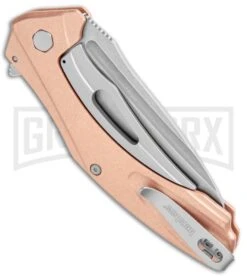 Kershaw Copper Natrix XL Sub-Frame Lock 3.75" Knife Stonewash -Grind worx Kershaw Copper Natrix XL Sub FL SW 7008CU BHQ 105985 jr side large