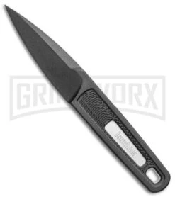 Kershaw Electron Black Fixed Blade Knife - Black Plain