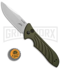 Kershaw Emerson Launch 5 OD Green Automatic Knife - Stonewash Plain 7 Kershaw Emerson Launch 5 OD Green Automatic Knife - Stonewash Plain -Grind worx Kershaw Emerson Launch 5 green sw BHQ 75947 er bottlecap large 1