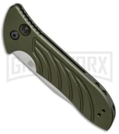 Kershaw Emerson Launch 5 OD Green Automatic Knife - Stonewash Plain 6 Kershaw Emerson Launch 5 OD Green Automatic Knife - Stonewash Plain -Grind worx Kershaw Emerson Launch 5 green sw BHQ 75947 er spine large 1