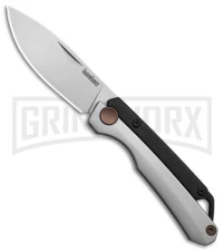 Kershaw Esteem Steel/Black G-10 Slip Joint Knife - Bead Blast Plain