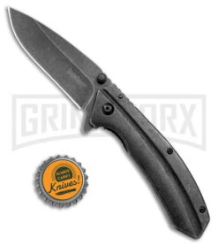 Kershaw Filter Stainless Steel Frame Lock Knife - BlackWash Plain 7 Kershaw Filter Stainless Steel Frame Lock Knife - BlackWash Plain -Grind worx Kershaw Filter FL SS BlackWash BHQ 27380 jr bottlecap large
