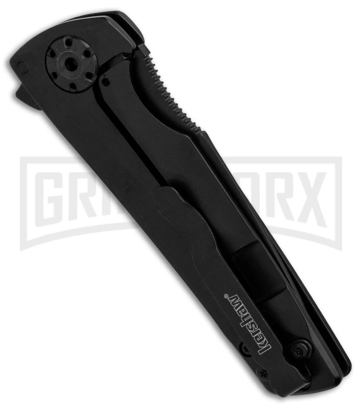 Kershaw Flythrough Frame Lock Knife Black Drop Point 2 Kershaw Flythrough Frame Lock Knife Black Drop Point - Image 2