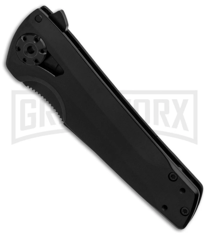 Kershaw Flythrough Frame Lock Knife Black Drop Point 3 Kershaw Flythrough Frame Lock Knife Black Drop Point - Image 3