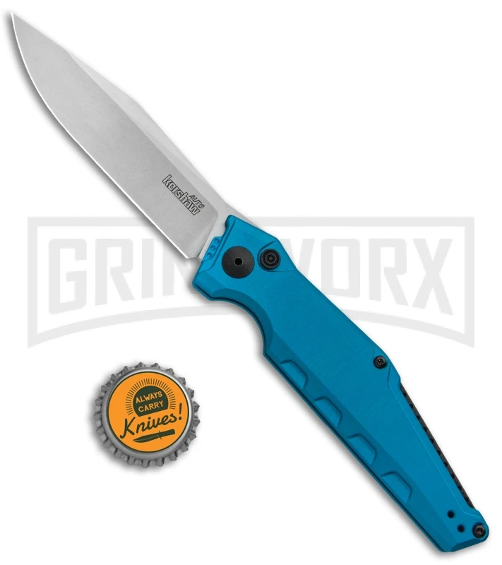Kershaw Launch 7 Galyean Teal Automatic Knife - Stonewash Plain 4 Kershaw Launch 7 Galyean Teal Automatic Knife - Stonewash Plain - Image 4