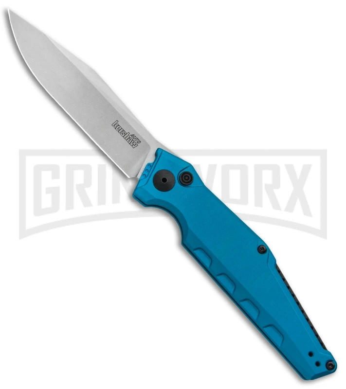 Kershaw Launch 7 Galyean Teal Automatic Knife - Stonewash Plain 1 Kershaw Launch 7 Galyean Teal Automatic Knife - Stonewash Plain