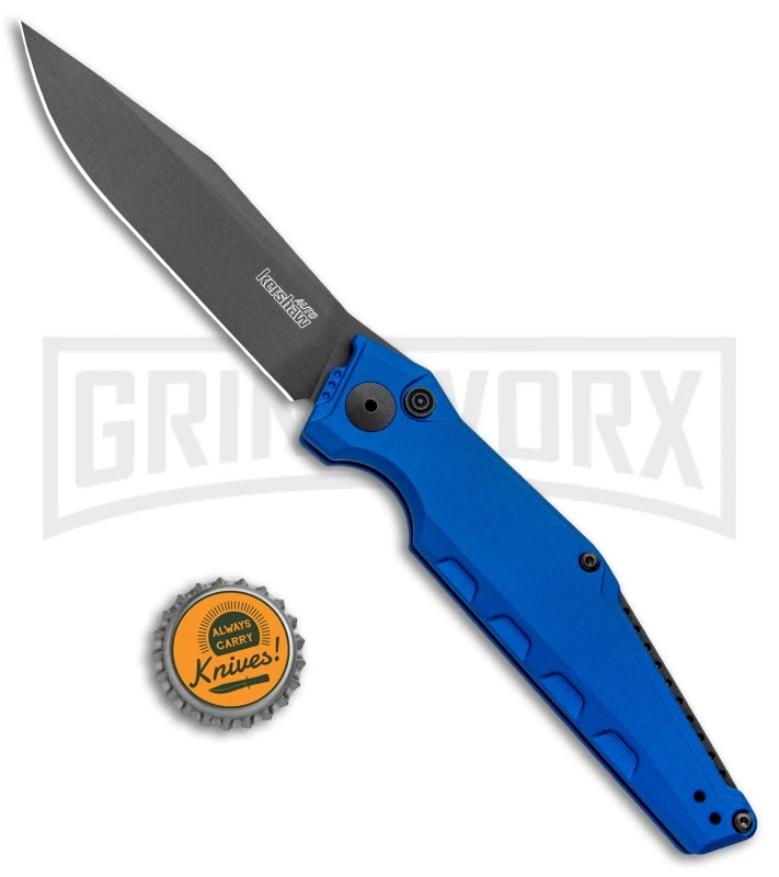 Kershaw Launch 7 Galyean Blue Automatic Knife - Black Plain 4 Kershaw Launch 7 Galyean Blue Automatic Knife - Black Plain - Image 4