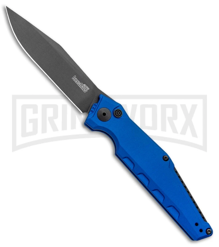 Kershaw Launch 7 Galyean Blue Automatic Knife - Black Plain 1 Kershaw Launch 7 Galyean Blue Automatic Knife - Black Plain