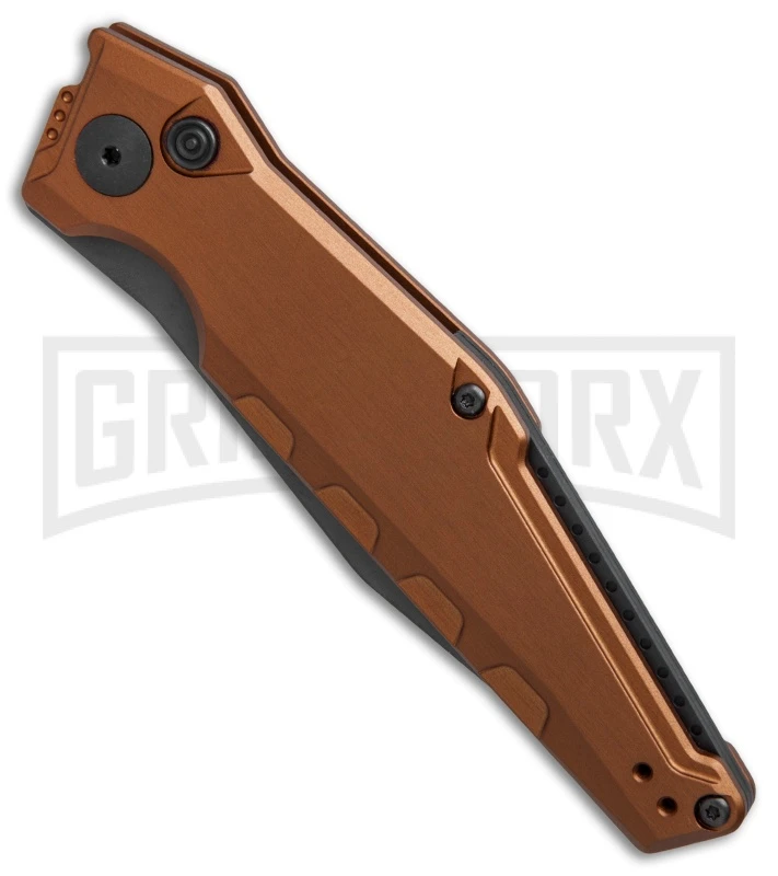 Kershaw Launch 7 Galyean Earth Brown Automatic Knife - Black Plain 3 Kershaw Launch 7 Galyean Earth Brown Automatic Knife - Black Plain - Image 3