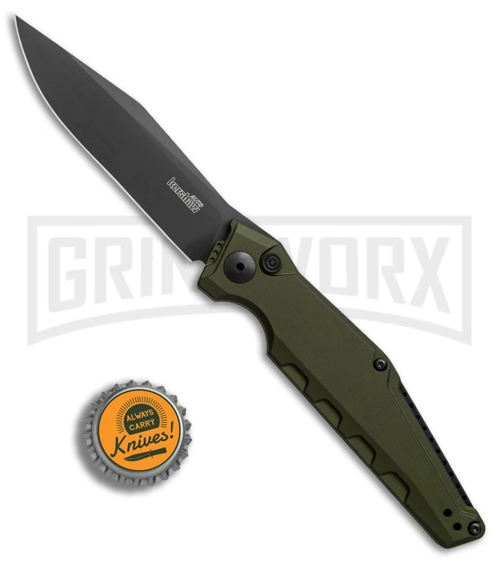 Kershaw Launch 7 Galyean OD Green Automatic Knife - Black Plain 4 Kershaw Launch 7 Galyean OD Green Automatic Knife - Black Plain - Image 4
