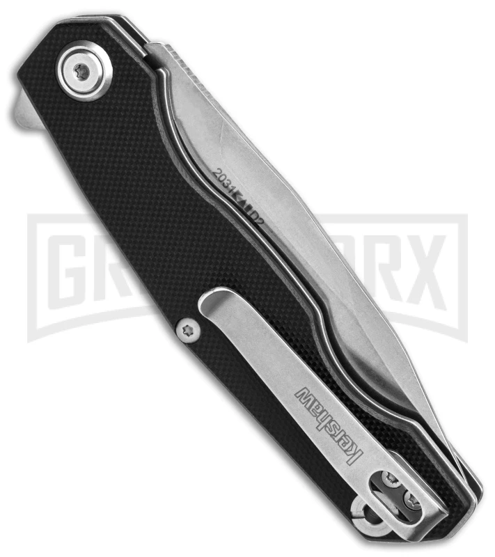 Kershaw Inception Black G-10 Liner Lock Knife - Stonewash Plain 3 Kershaw Inception Black G-10 Liner Lock Knife - Stonewash Plain - Image 3