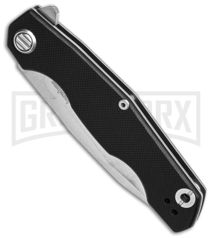 Kershaw Inception Black G-10 Liner Lock Knife - Stonewash Plain 2 Kershaw Inception Black G-10 Liner Lock Knife - Stonewash Plain - Image 2