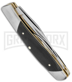 Kershaw Iredale Black Micarta Slip Joint Knife - Satin Plain 6 Kershaw Iredale Black Micarta Slip Joint Knife - Satin Plain -Grind worx Kershaw Iredale SJ Black Canvas Micarta Satin BHQ 139786 jr side large