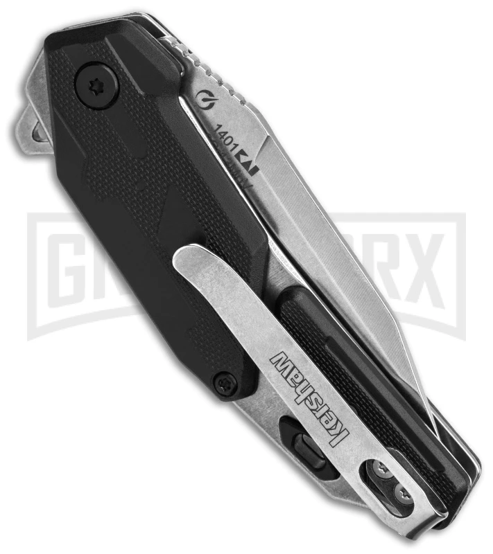 Kershaw Jetpack Black/Gray Spring Assisted Knife - Tanto Stonewash Plain 3 Kershaw Jetpack Black/Gray Spring Assisted Knife - Tanto Stonewash Plain - Image 3