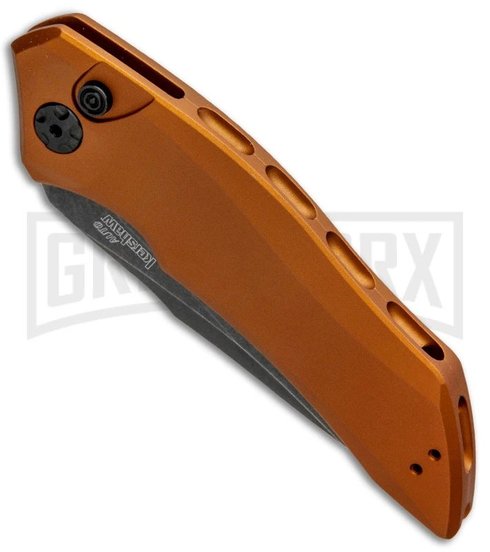 Kershaw Launch 1 Bronze Aluminum Automatic Knife - Blackwash Plain 2 Kershaw Launch 1 Bronze Aluminum Automatic Knife - Blackwash Plain - Image 2