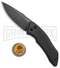 Kershaw Launch 1 Gray Automatic Knife - Blackwash Plain 10 Kershaw Launch 1 Gray Automatic Knife - Blackwash Plain -Grind worx Kershaw Launch 1 Automatic Gray Aluminum BlackWash 7100GRYBW BHQ 91254 jr bottlecap large