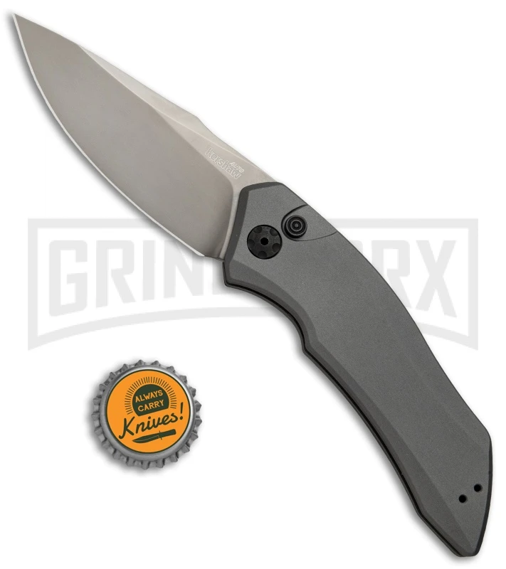 Kershaw Launch 1 Gray Automatic Knife - Gray DLC Plain 4 Kershaw Launch 1 Gray Automatic Knife - Gray DLC Plain - Image 4