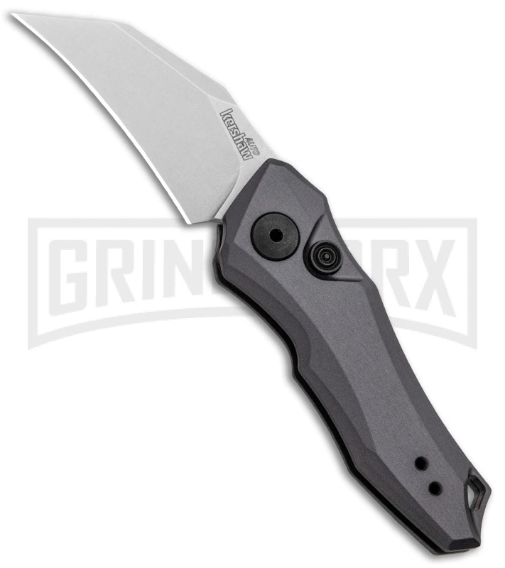 Kershaw Launch 10 Gray Automatic Knife CA Legal - Stonewash Plain 1 Kershaw Launch 10 Gray Automatic Knife CA Legal - Stonewash Plain