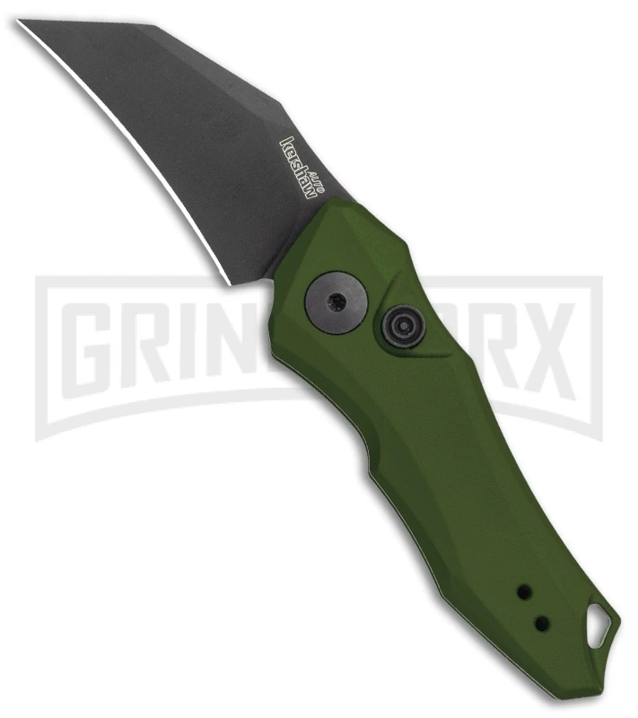 Kershaw Launch 10 Olive Green Automatic Knife CA Legal - Stonewash Plain 1 Kershaw Launch 10 Olive Green Automatic Knife CA Legal - Stonewash Plain