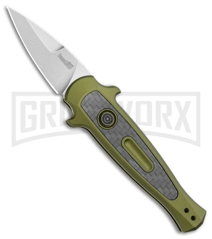 Kershaw Launch 12CA Legal OD Green Automatic Knife - SW Plain 1 Kershaw Launch 12CA Legal OD Green Automatic Knife - SW Plain