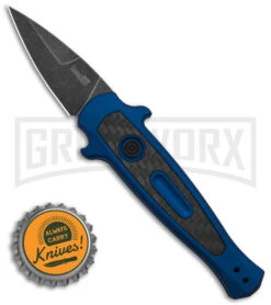Kershaw Launch 12 CA Legal Blue/CF Mini Stiletto Automatic Knife - Black SW 7 Kershaw Launch 12 CA Legal Blue/CF Mini Stiletto Automatic Knife - Black SW -Grind worx Kershaw Launch 12 CA Legal mini Stiletto Automatic Knife Blue CF 1in Black SW BHQ 145126 td size large 1