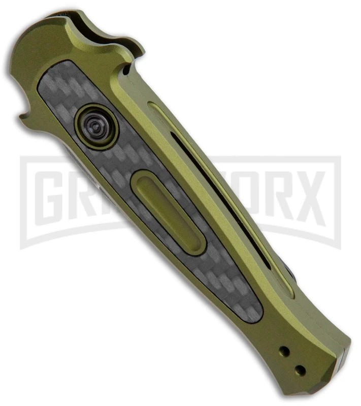 Kershaw Launch 12 CA Legal OD Green Automatic Knife - Black SW Plain 2 Kershaw Launch 12 CA Legal OD Green Automatic Knife - Black SW Plain - Image 2