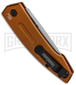 Kershaw Launch 2 Bronze Aluminum Automatic Knife - Stonewash Plain 6 Kershaw Launch 2 Bronze Aluminum Automatic Knife - Stonewash Plain -Grind worx Kershaw Launch 2 Auto Bronze Alum SW KER7200EBSW BHQ 90333 jr side large