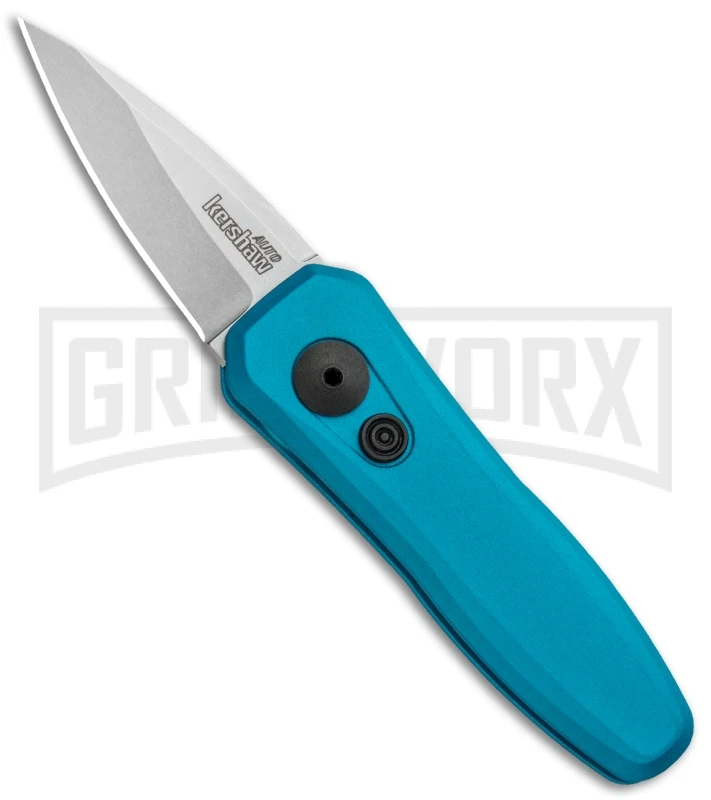 Kershaw Launch 4 Automatic Knife Teal CA Legal - Stonewash Plain 1 Kershaw Launch 4 Automatic Knife Teal CA Legal - Stonewash Plain