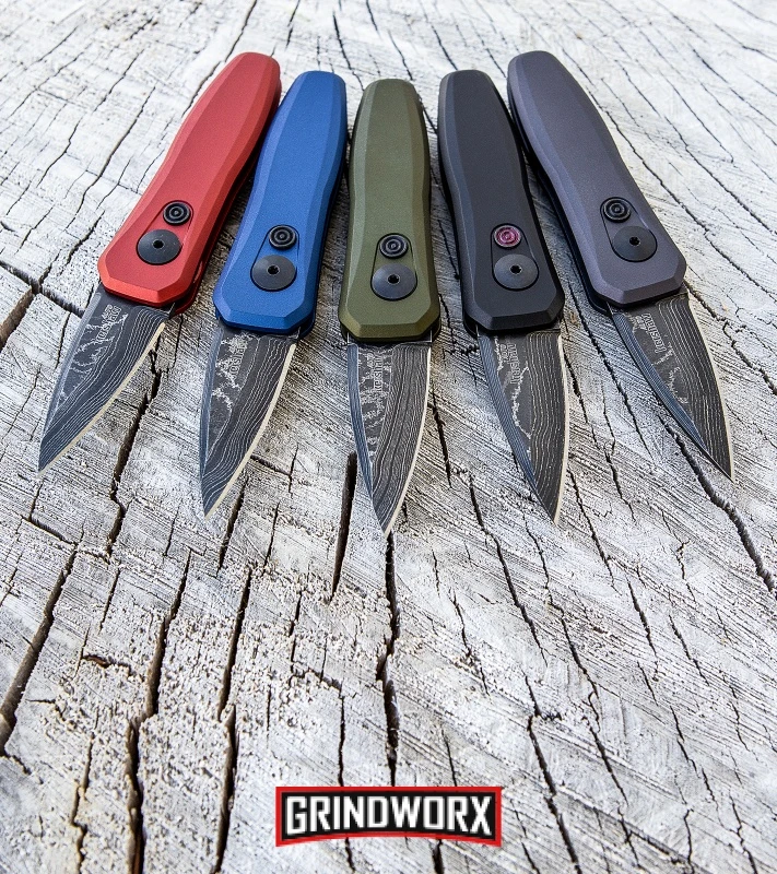 Kershaw Launch 4 Red Automatic Knife CA Legal - Damascus Plain 9 Kershaw Launch 4 Red Automatic Knife CA Legal - Damascus Plain - Image 9