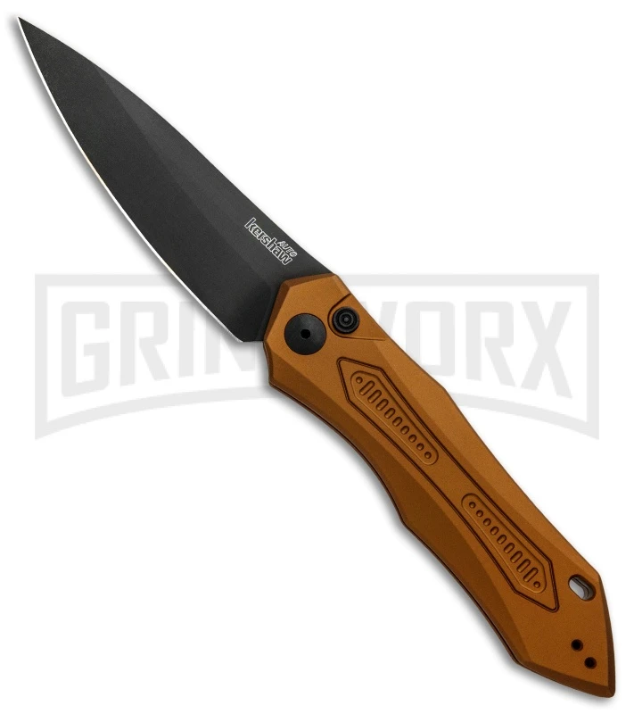 Kershaw Launch 6 Bronze Automatic Knife - Black Plain 1 Kershaw Launch 6 Bronze Automatic Knife - Black Plain