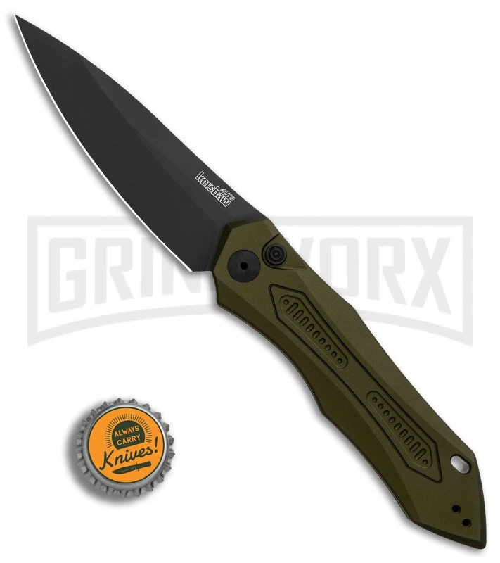 Kershaw Launch 6 OD Green Automatic Knife - Black Plain 4 Kershaw Launch 6 OD Green Automatic Knife - Black Plain - Image 4