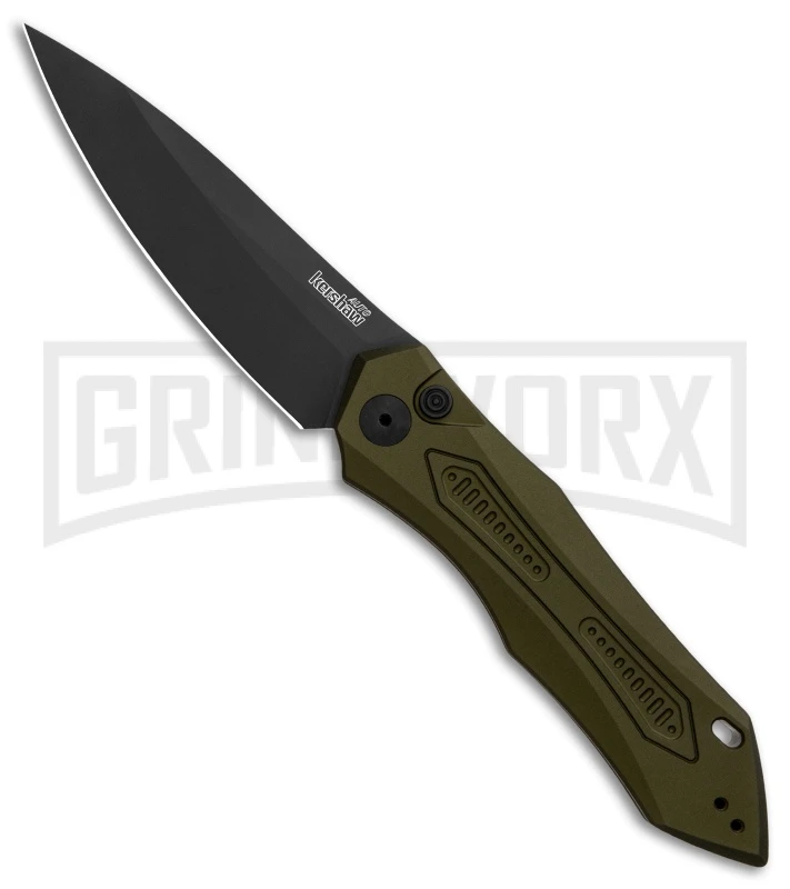 Kershaw Launch 6 OD Green Automatic Knife - Black Plain 1 Kershaw Launch 6 OD Green Automatic Knife - Black Plain