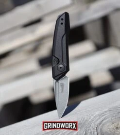 Kershaw Launch 9 Black Automatic Knife CA Legal - Stonewash Plain 10 Kershaw Launch 9 Black Automatic Knife CA Legal - Stonewash Plain -Grind worx Kershaw Launch 9 Automatic Knife Black Working Finish 7250 BHQ 94066 kp wood web large
