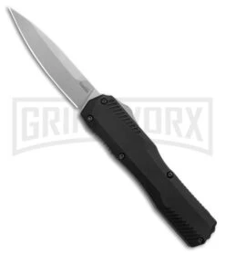 Kershaw Livewire Black Aluminum D/A OTF Automatic Knife - SW Plain