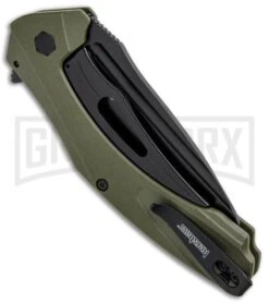 Kershaw Natrix XL Sub-Frame Lock Knife OD Green G-10 Black Drop Point -Grind worx Kershaw Natri XL Sub FL OD Green G 10 Black 7008OLBLK BHQ 80571 jr side large