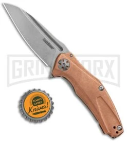 Kershaw Mini Natrix Sub-Frame Lock Knife Copper - Stonewash D2 10 Kershaw Mini Natrix Sub-Frame Lock Knife Copper - Stonewash D2 -Grind worx Kershaw Natrix Sub Frame Copper SW 7006CU BHQ 80567 jr bottlecap large