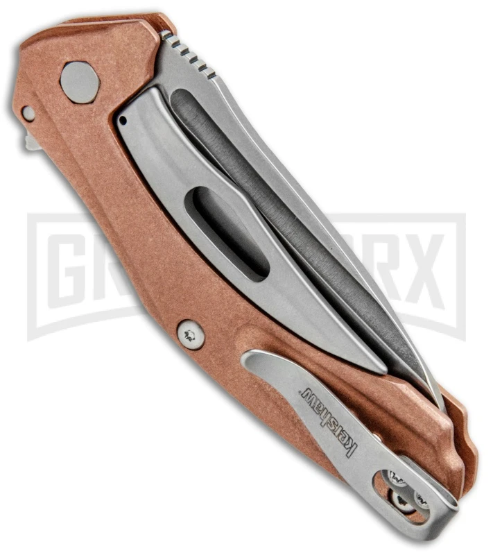 Kershaw Mini Natrix Sub-Frame Lock Knife Copper - Stonewash D2 3 Kershaw Mini Natrix Sub-Frame Lock Knife Copper - Stonewash D2 - Image 3