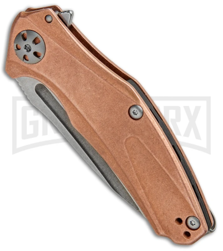 Kershaw Mini Natrix Sub-Frame Lock Knife Copper - Stonewash D2 2 Kershaw Mini Natrix Sub-Frame Lock Knife Copper - Stonewash D2 - Image 2