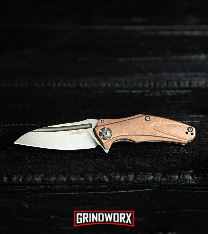 Kershaw Mini Natrix Sub-Frame Lock Knife Copper - Stonewash D2 5 Kershaw Mini Natrix Sub-Frame Lock Knife Copper - Stonewash D2 - Image 5