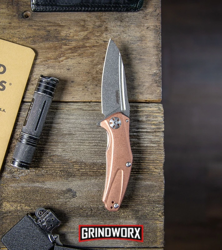 Kershaw Mini Natrix Sub-Frame Lock Knife Copper - Stonewash D2 7 Kershaw Mini Natrix Sub-Frame Lock Knife Copper - Stonewash D2 - Image 7