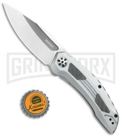 Kershaw Norad Frame Lock Knife Stainless Steel Satin Drop Point 7 Kershaw Norad Frame Lock Knife Stainless Steel Satin Drop Point -Grind worx Kershaw Norad FL SS Satin 5510 BHQ 106052 jr bottlecap large