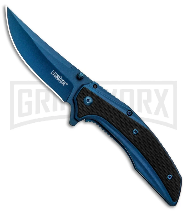 Kershaw Outright A/O Frame Lock Knife Blue/Black G-10 Blue 8320 1 Kershaw Outright A/O Frame Lock Knife Blue/Black G-10 Blue 8320