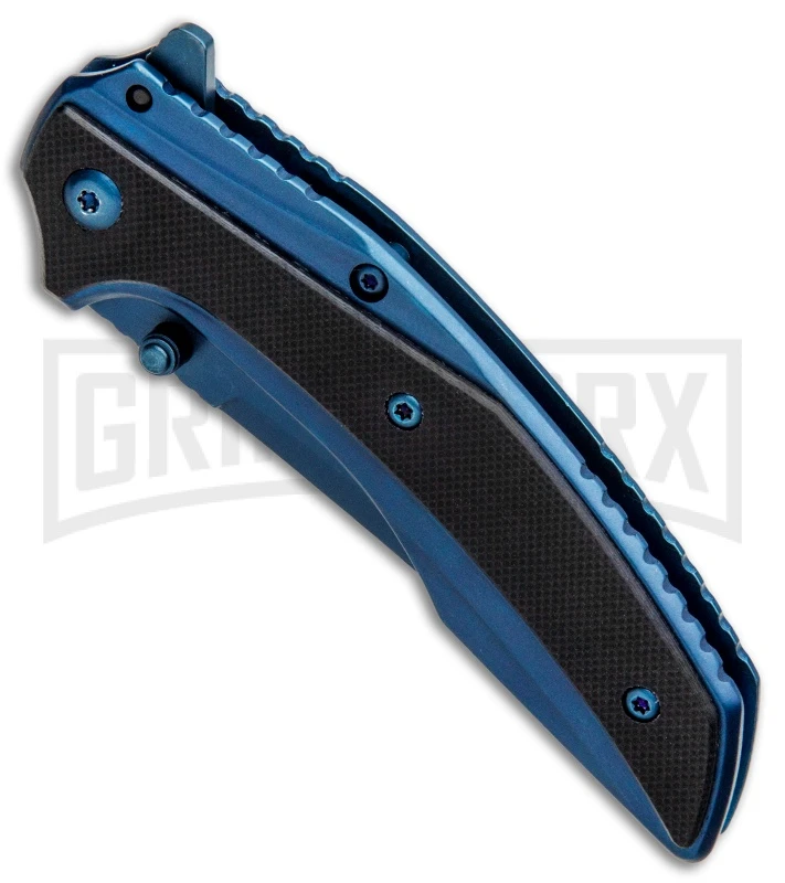 Kershaw Outright A/O Frame Lock Knife Blue/Black G-10 Blue 8320 2 Kershaw Outright A/O Frame Lock Knife Blue/Black G-10 Blue 8320 - Image 2