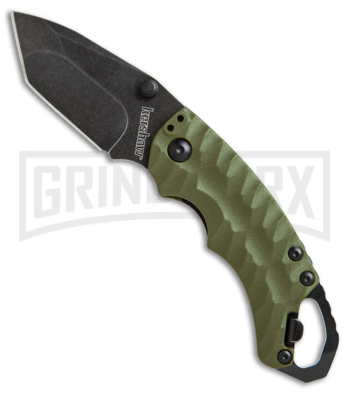 Kershaw Shuffle II Tanto Liner Lock Knife OD Green - BlackWash 1 Kershaw Shuffle II Tanto Liner Lock Knife OD Green - BlackWash