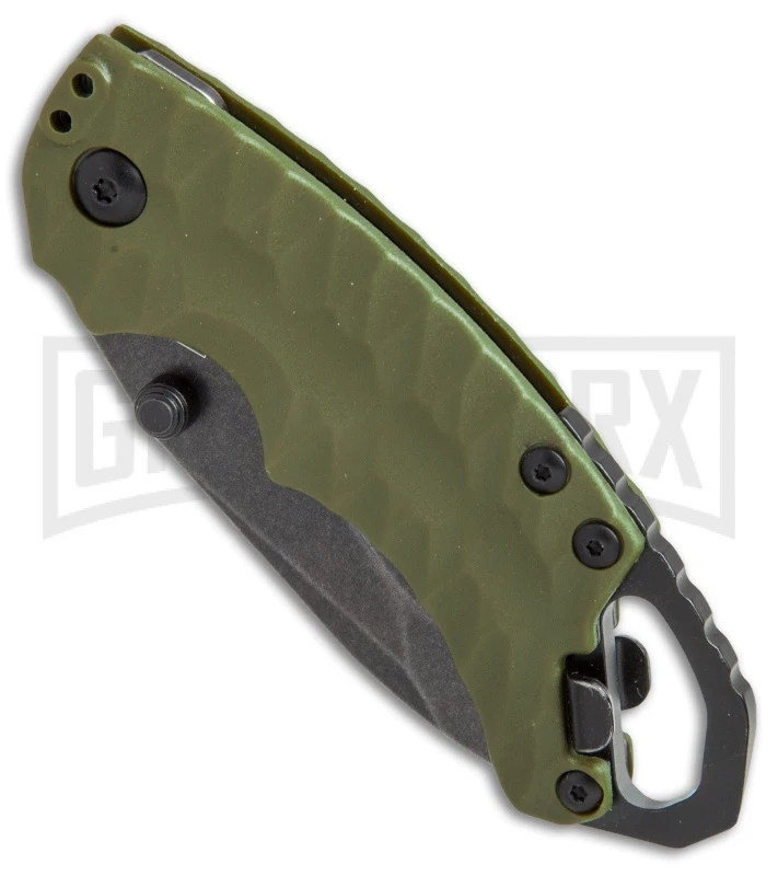 Kershaw Shuffle II Tanto Liner Lock Knife OD Green - BlackWash 2 Kershaw Shuffle II Tanto Liner Lock Knife OD Green - BlackWash - Image 2